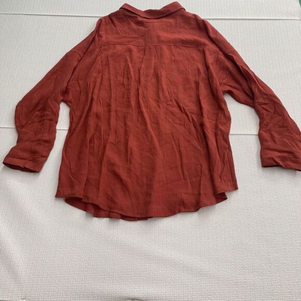 Torrid‎ Womens 3X Lindsay Drop Shoulder Button Up Burnt Orange - Picture 5 of 10